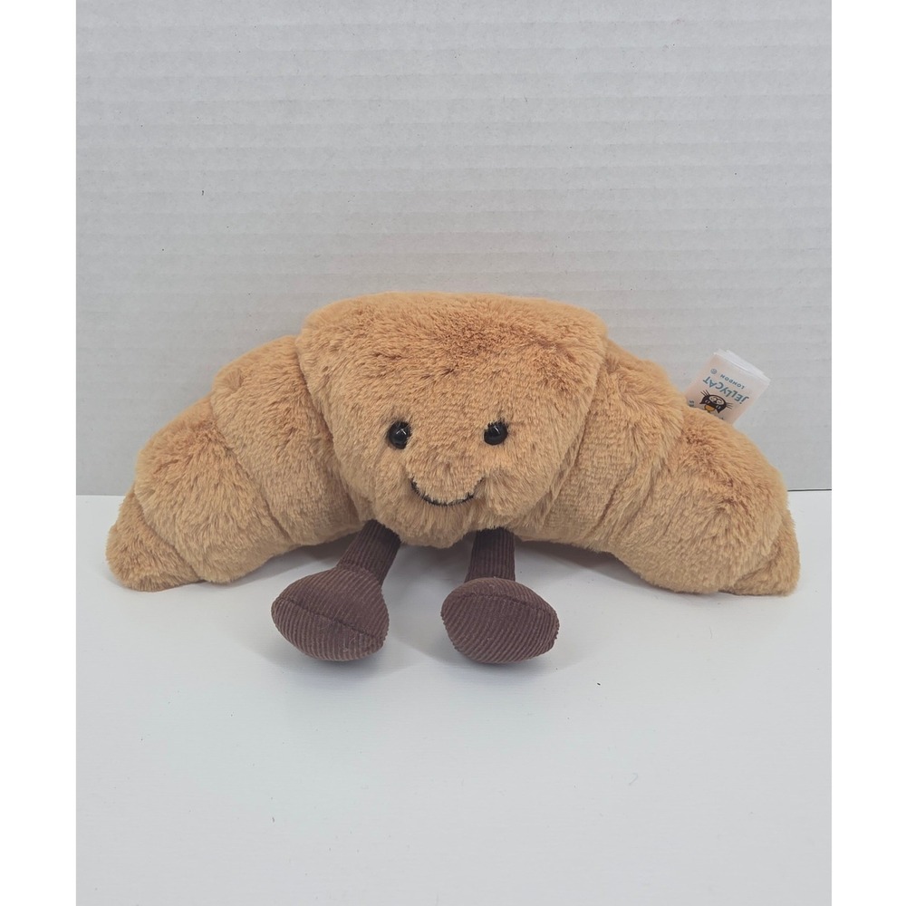 Jellycat Amuseable Croissant Plush Stuffed Food Bread Pastry Brown 8 Inch